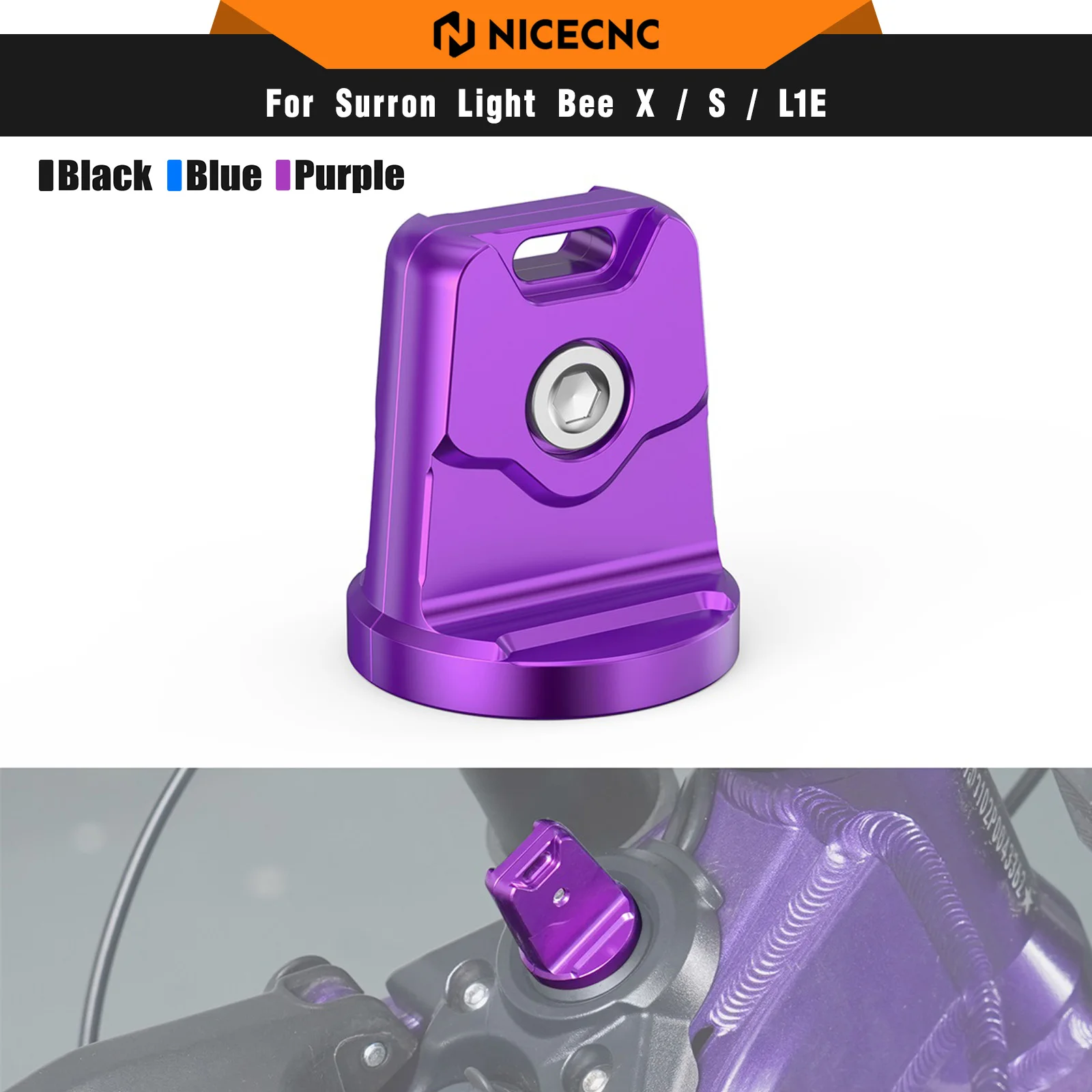 

NICECNC For Surron Light Bee X S L1E Electric Dirt Bike Key Cover Case Keychain Holder For Segway X160 X260 2023 2024 2025