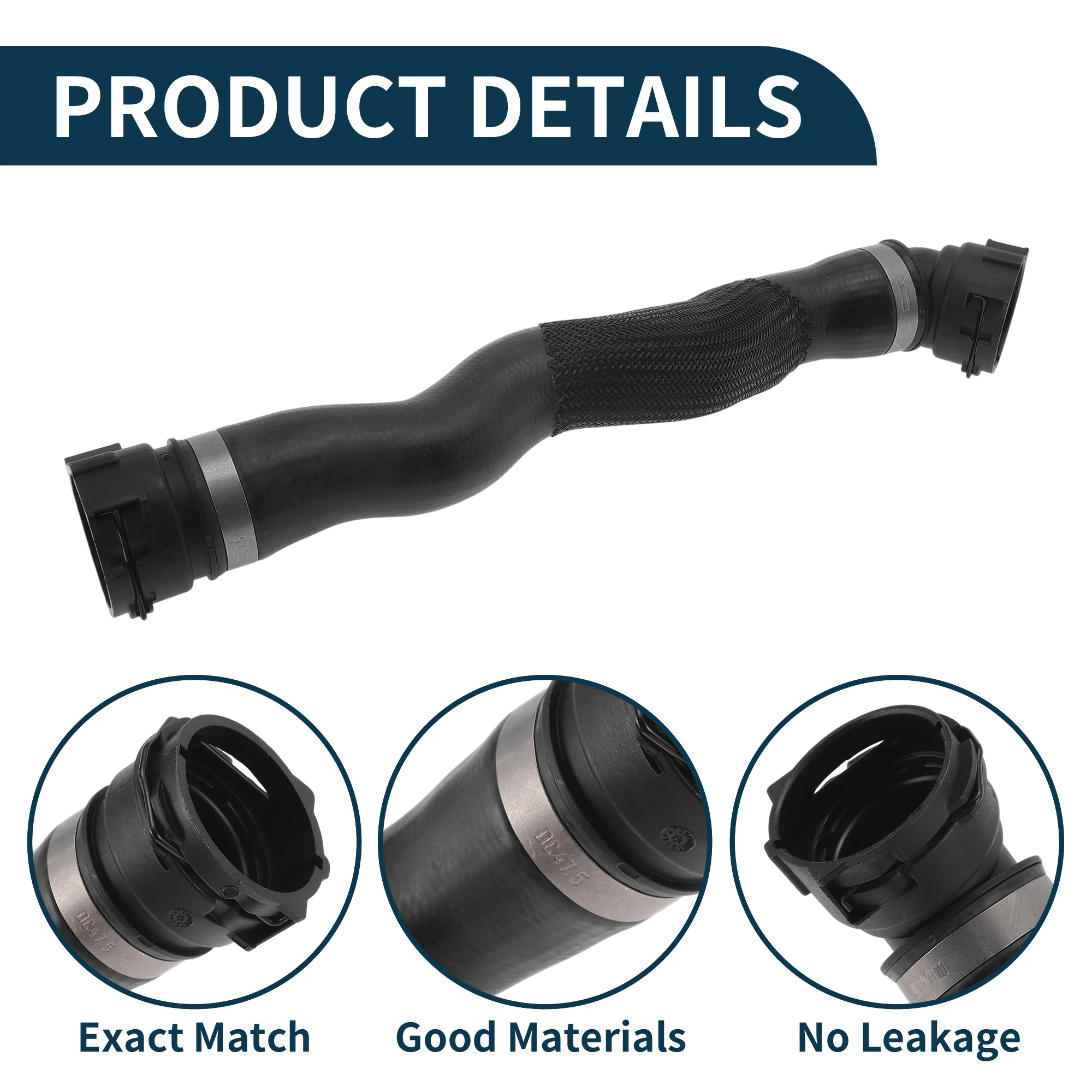 

UXCELL Radiator Hose Heater Hose Radiator Outlet Hose Pipe No.17128602638 for BMW 5 Series 2017-2020 Rubber Coolant Pipe