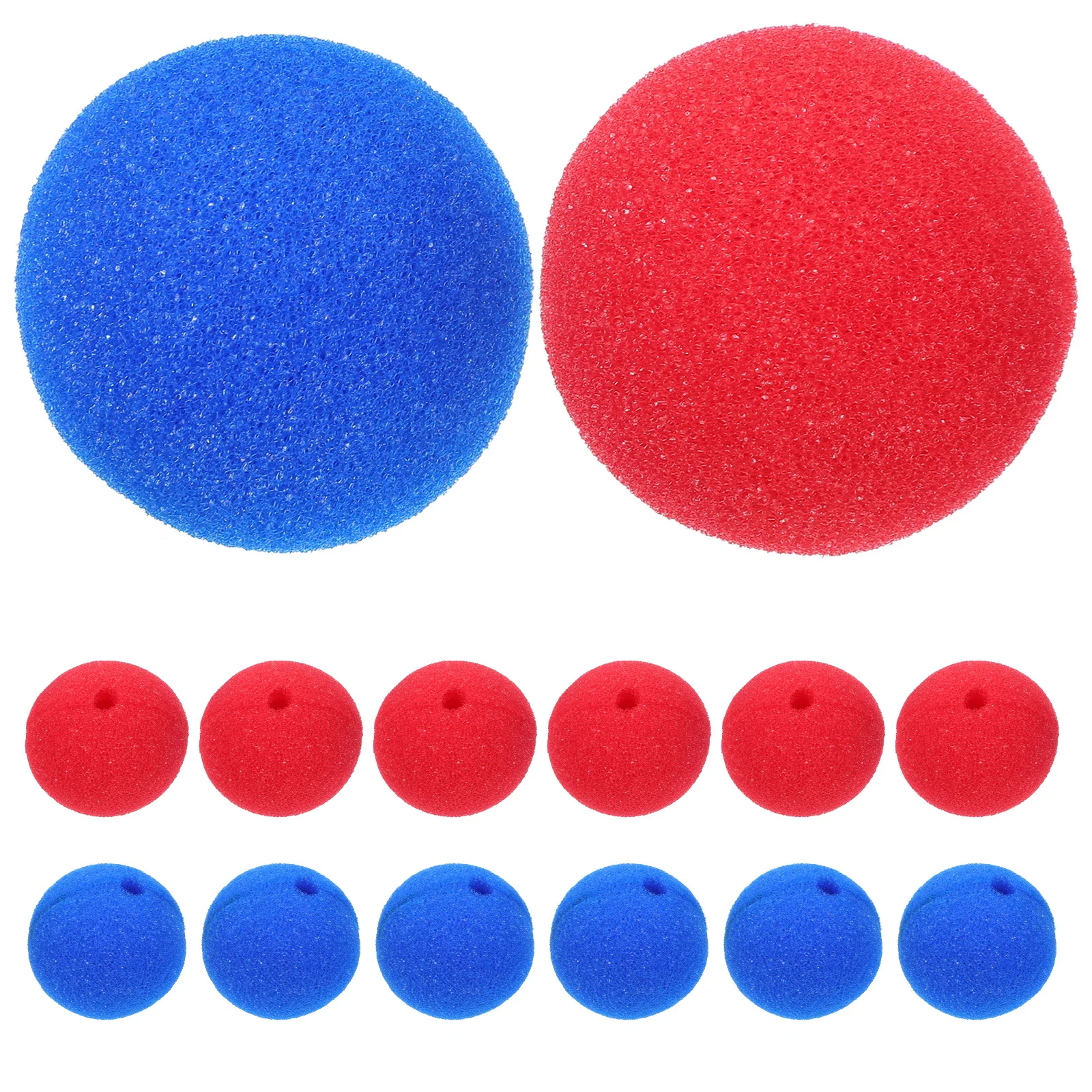 40 pièces drôle éponge Clown accessoires de fête professionnels accessoires de scène pour la fête de noël Halloween (5CM de diamètre, rouge 20 pièces + bleu 2