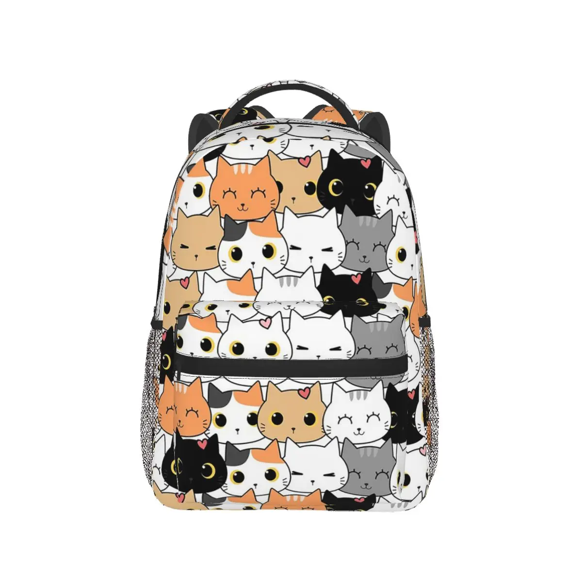 

Cartoon Cute Colorful Cat Backpack Hot Sale Daypack Large Capacity Boys Girls BookBag School Bag Shoulder Bags for Men Women
