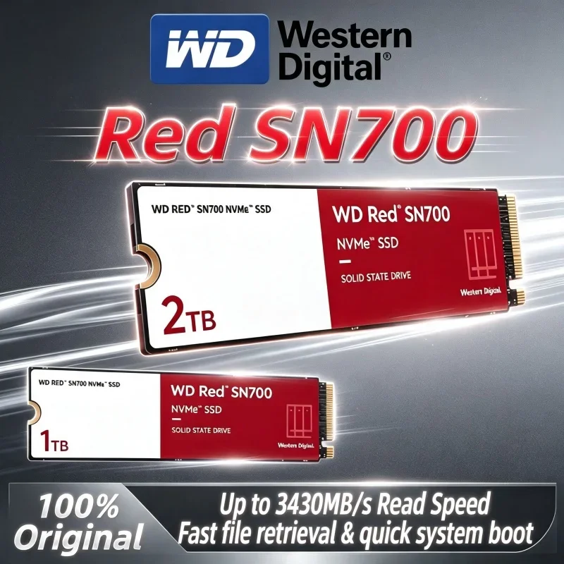 New Arrival WD Red SN700 M.2 NVMe SSD Western Digital Low Latency High TBW Disk For QNAP Synology NAS Cache