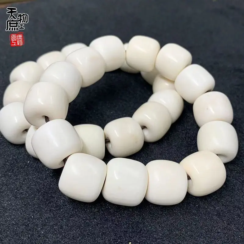 Antler Old Style 16mm Polished Color Bracelet Unisex Buddhist Beads Cultural Accessories