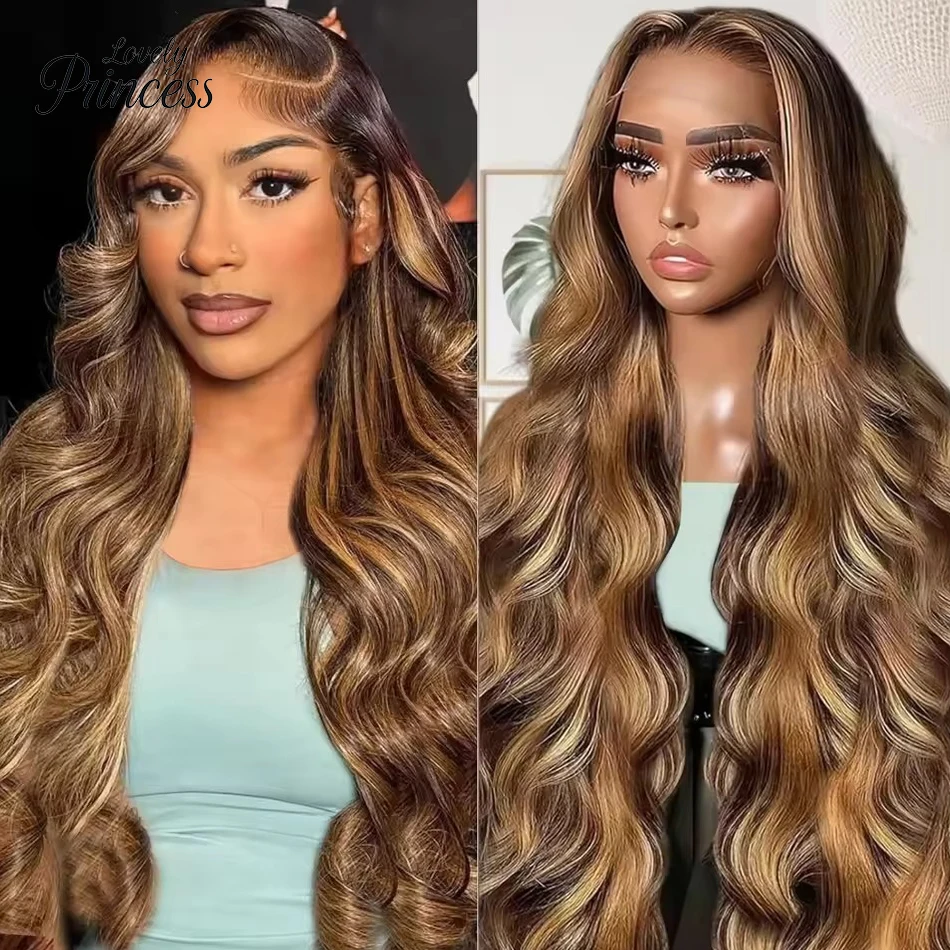 

Парик из натуральных волос Body Wave P/427 медово-русого цвета с мелированием, 13x4, 13x6, с кружевной передней частью, для чернокожих женщин