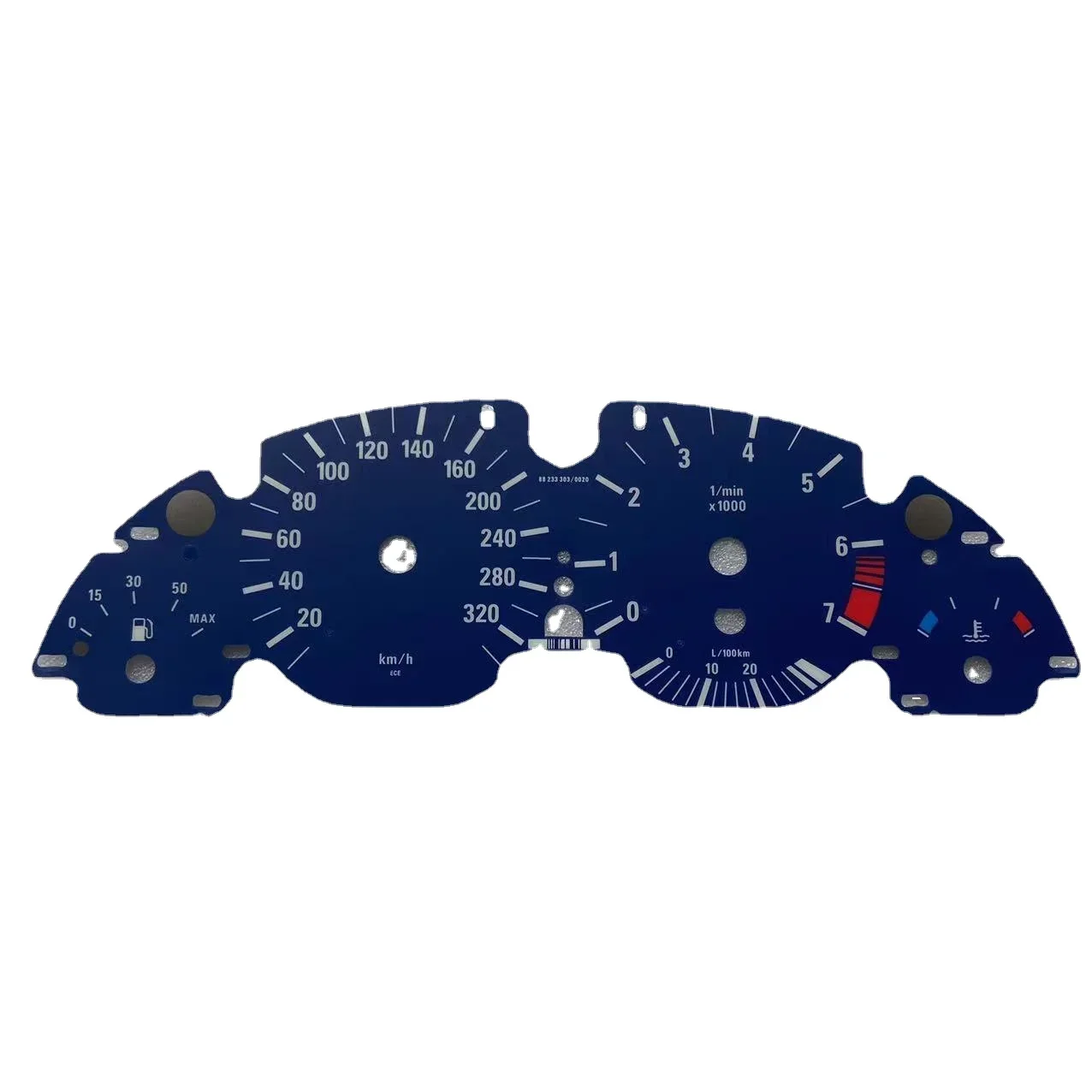 Tachometer Speedometer Face Cluster Gauges For BMW 5 Series 7 SERIES  E53 E38 E39 Petrol Gauge Faces Overlay Faceplate 7000rpm