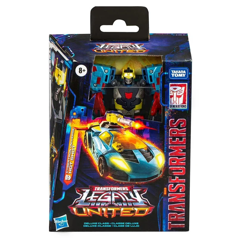 Hasbro-Transformers Legacy Deluxe Hot Shot Anime figura de ação, brinquedo modelo original, 14cm, presentes ornamentos, em estoque