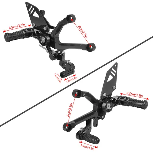 Imagen 2 del producto Reposapiés ajustables para motocicleta Ducati PANIGALE V4 Panigale V4S V4R 2025 2026, juego trasero, estriberas traseras, Pedal ﻿
