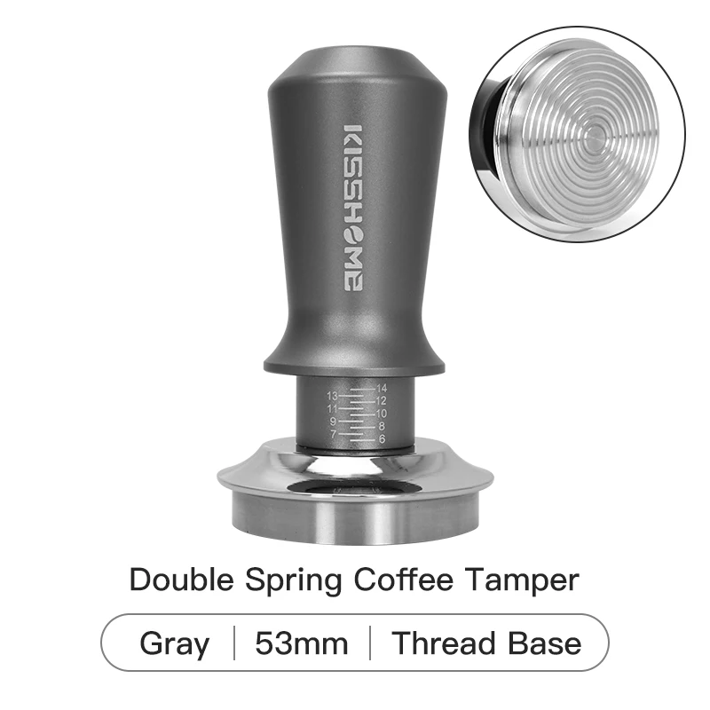 Presse à café expresso de 58 mm avec tapis de tamper en acier inoxydable 304 à base plate et poignée en bois pour machines à expresso Barista