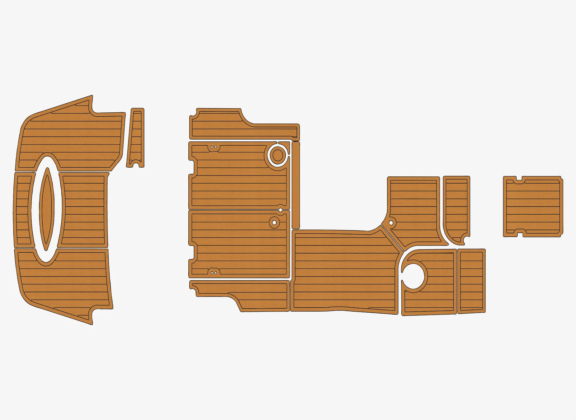 

Самоклеящийся морской коврик из искусственного тикового эВА — 1994-1996 годов Wellcraft EXcel 26 SE Yacht 6 мм (1/4 дюйма), нескользящая настилка для лодки для кокпита
