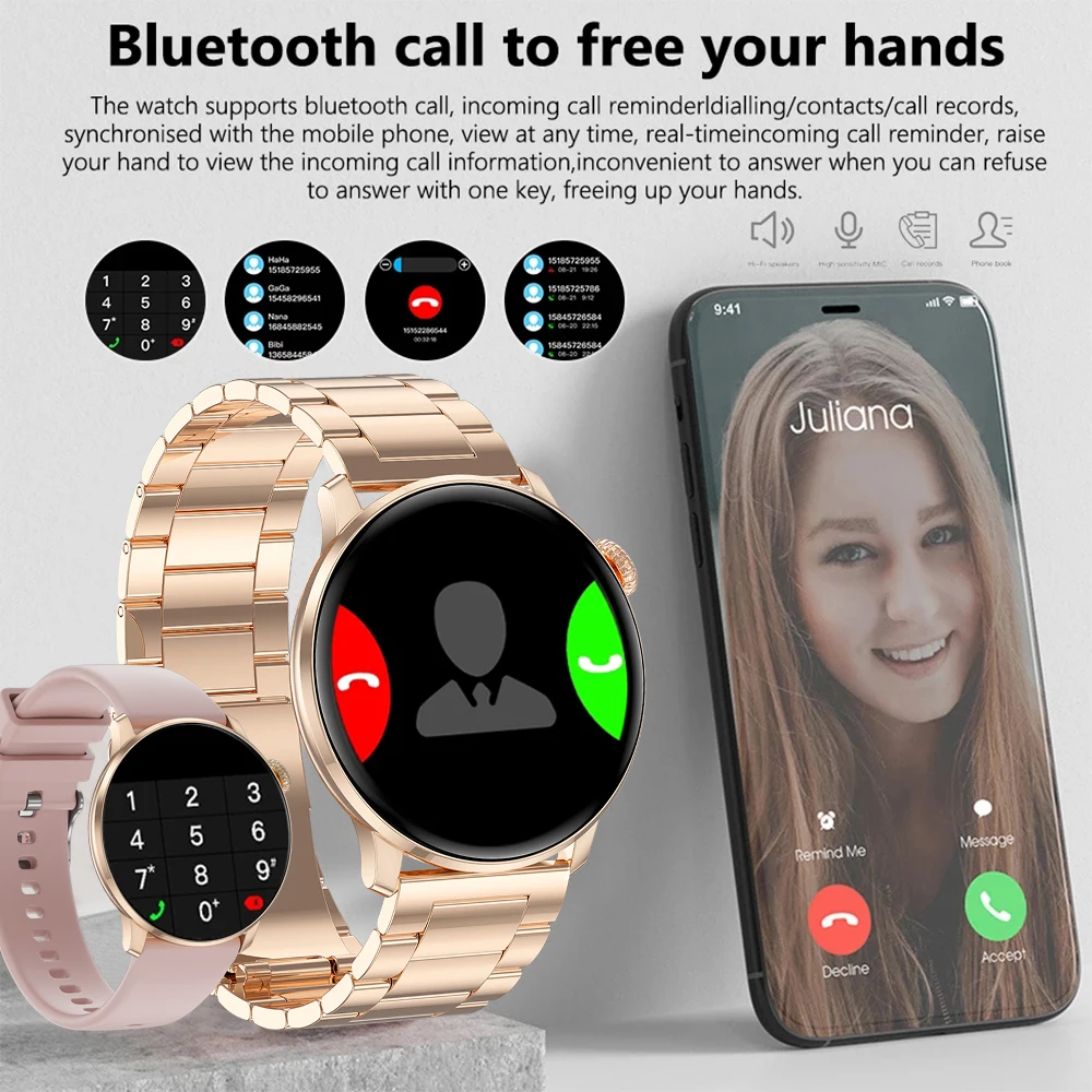 2025New GPS NFC Bluetooth Call Smartwatch Women Watch 5 mini Sports Track Heart Rate Oximetry Monitoring Health Smartwatch Woman