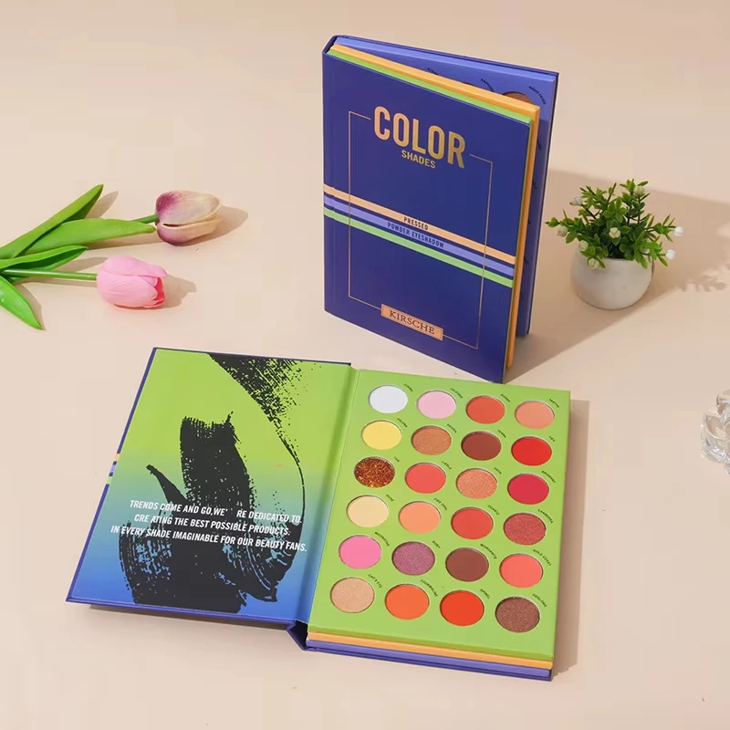 Zestaw rozświetlaczy, pudrów i różów do policzków, trwałe cienie do powiek, BOOK Plate, makijaż sceniczny