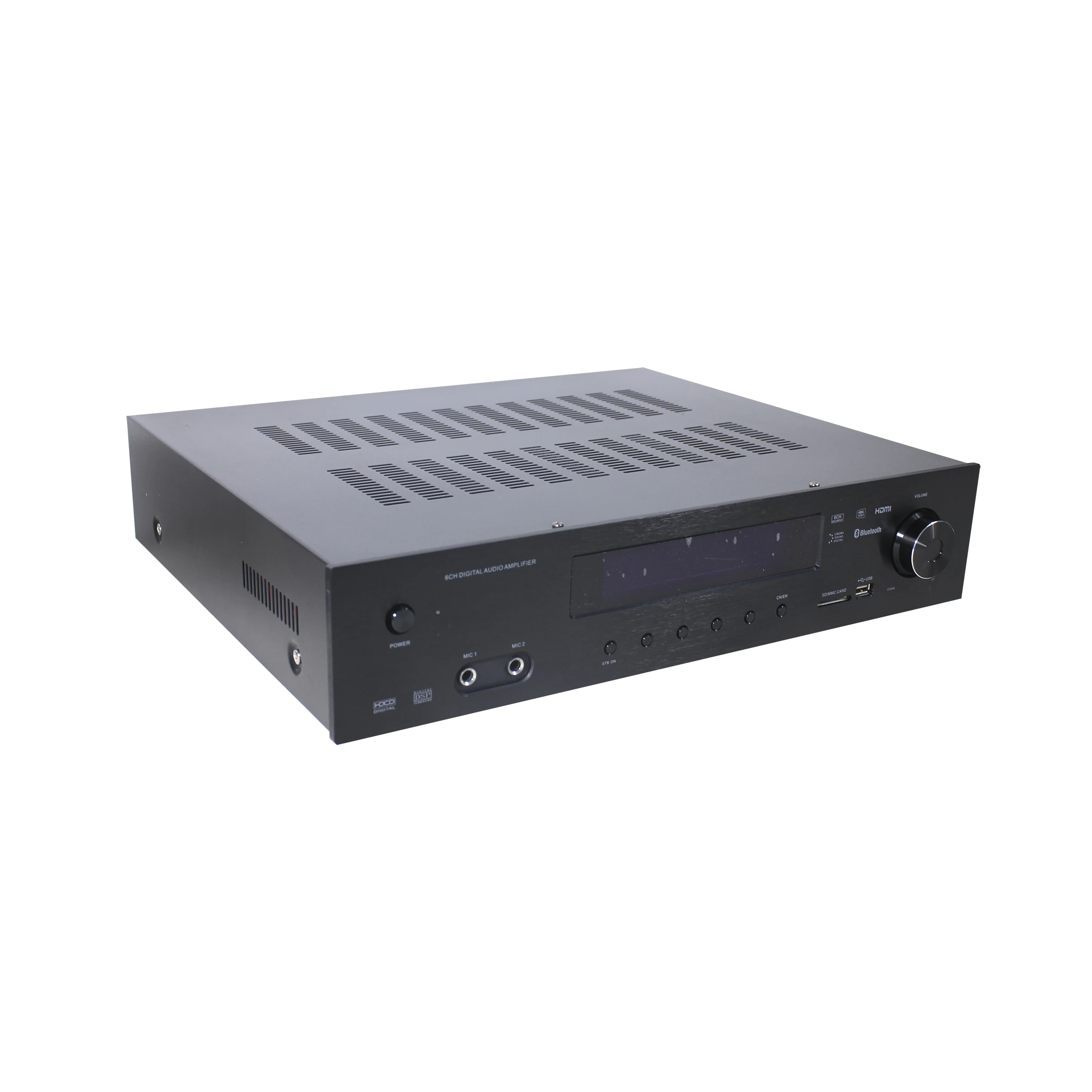V Class D Amplifier 5.1 Surround Sound Amplifier for Multi-Source Home Theater Entertainment Systems Amplifier
