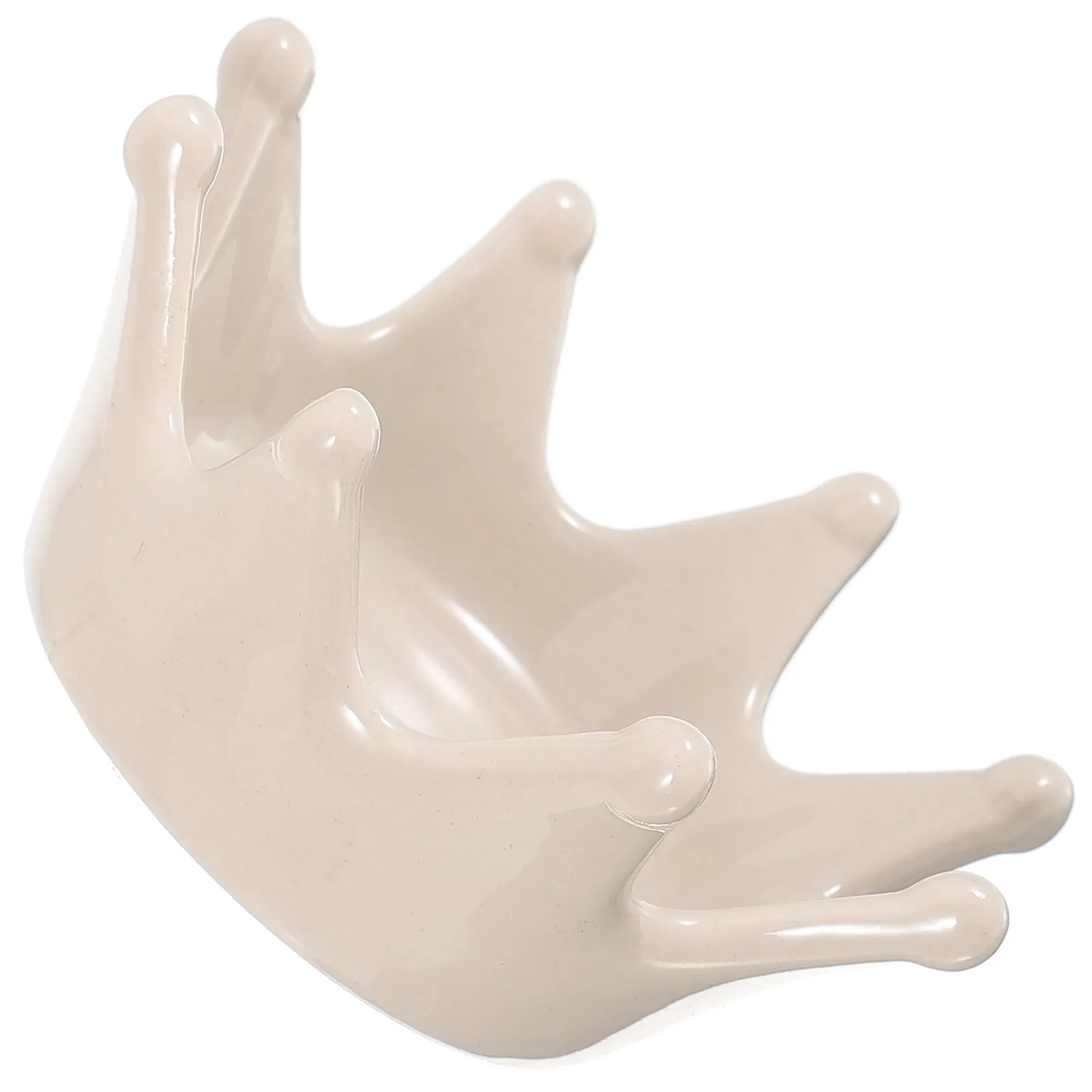 Ceramic Jewelry Tray Crown Design Elegant Exquisite Handcrafted Jewelry Display Dish for Earrings Rings Necklaces Bracelets