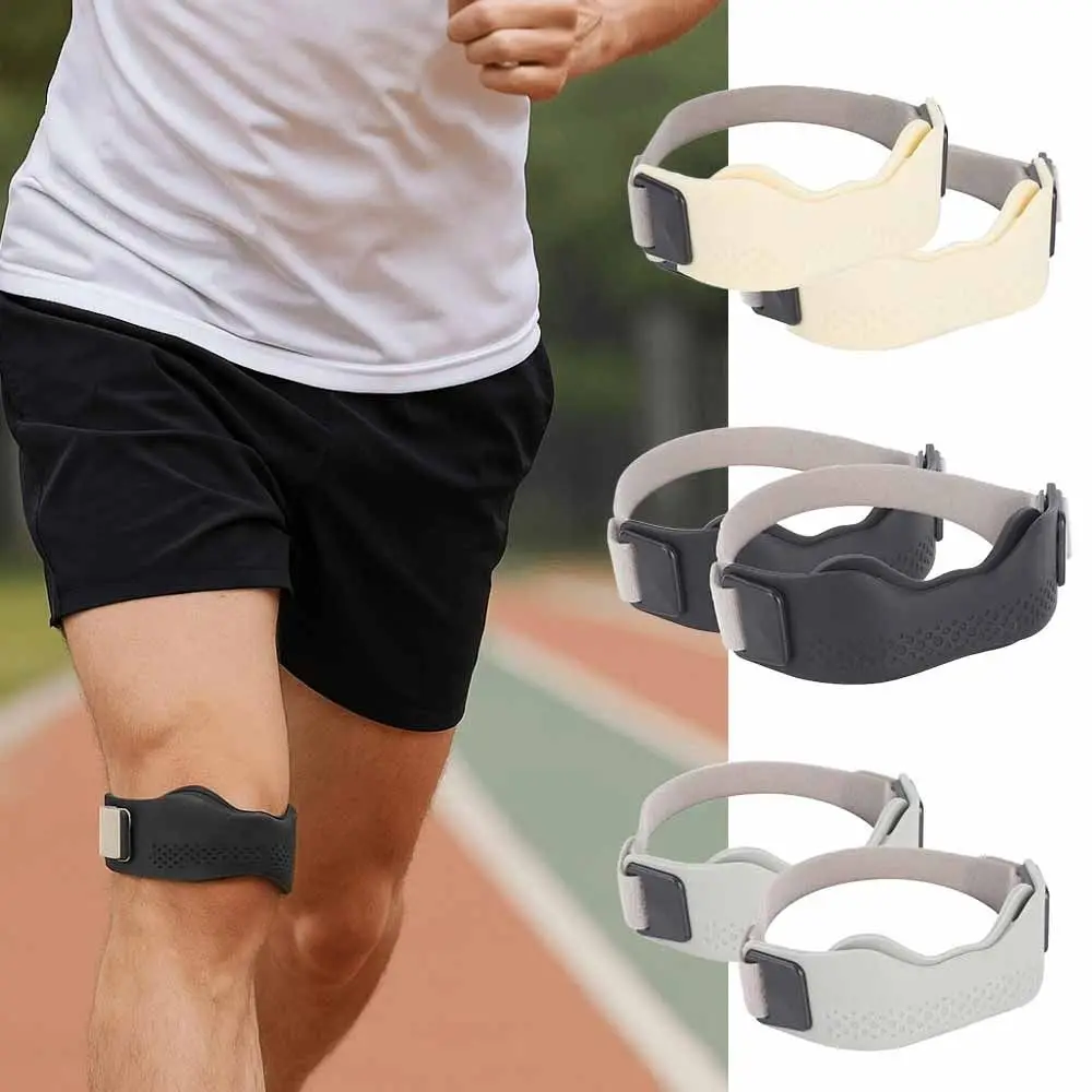 

1Pair Highly Elastic Patella Tendon Knee Straps Fixed Protection Silicone Knee Support Flexible Support Band Sports Support Band