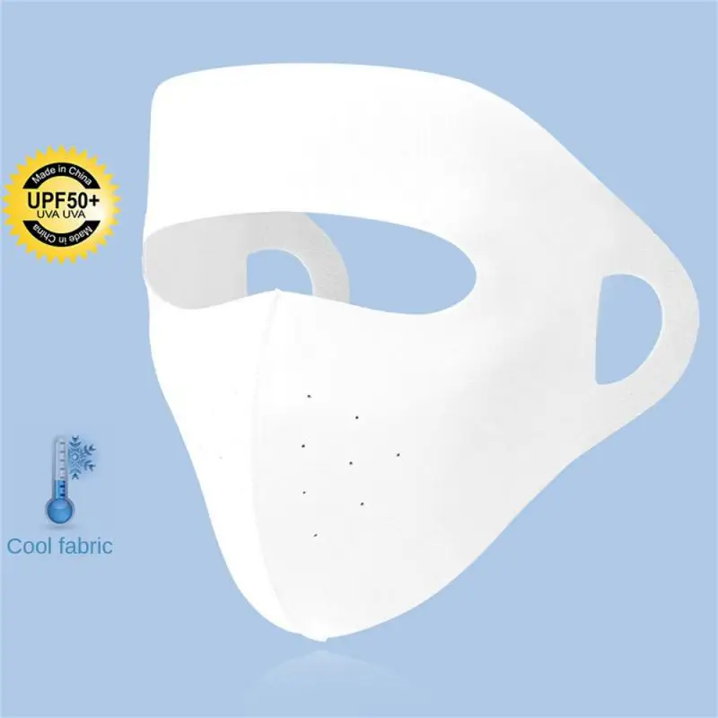 Full Face Coverage Summer Ice Silk Sunscreen Mask Upf 50 Cycling Mask Fabric Nylon Full Face Sun Protection Mask Cool Touch