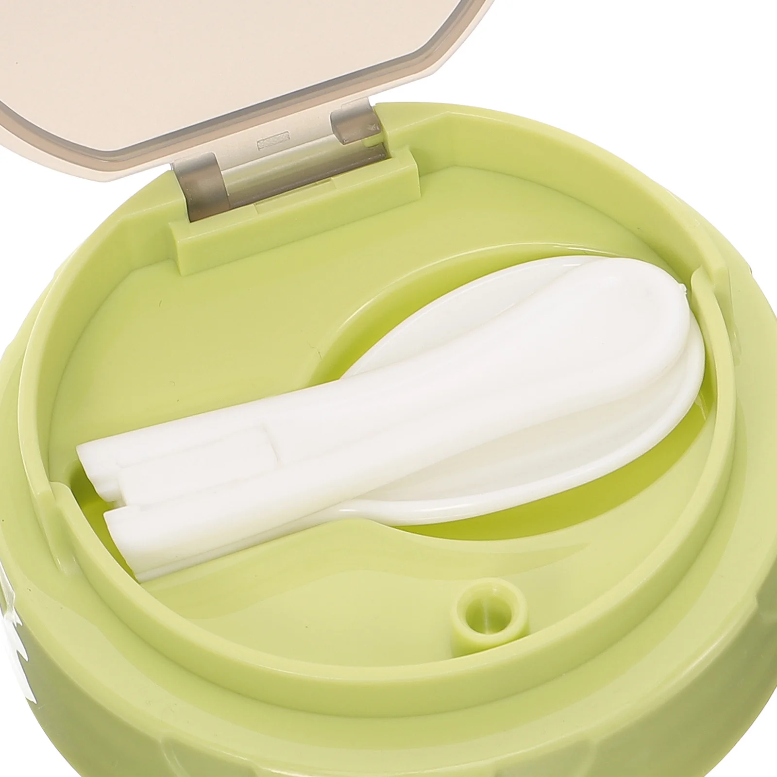 

1pcs Portable Soup Cup Stainless Steel Insulated Mug With Lid Hidden Spoon Breakfast Cereal Outdoor Travel Thermal Container