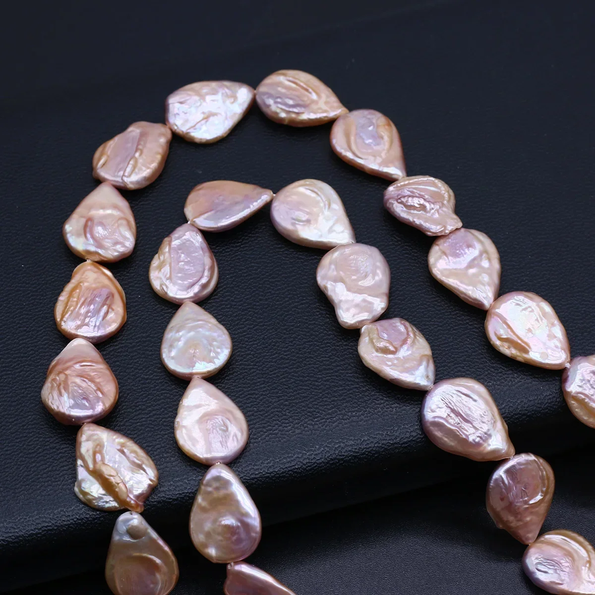 Natural Freshwater Baroque Pearl Bead Drop Purple Orange Spaced Loose Beads for Jewelry Making DIY Necklace Bracelet Accessories