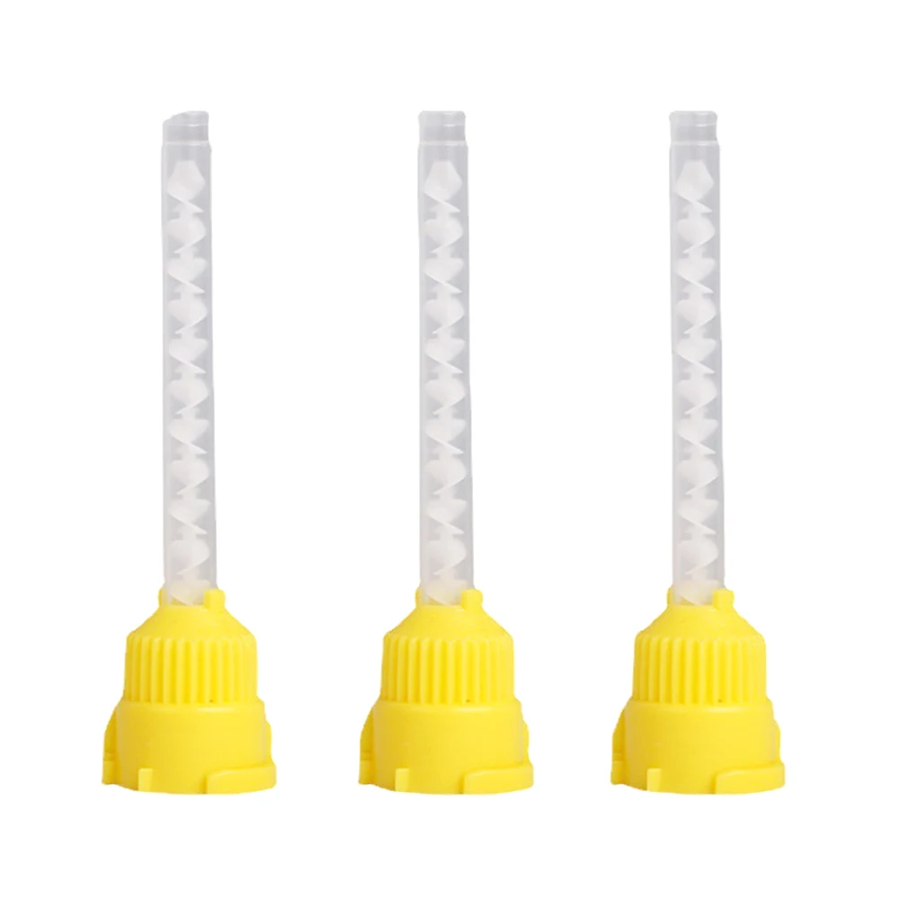 1:1 Dental Materials Rubber Silicone Mixing Head Dentistry Rubber Gun Conveying Mixing Tips Tube Disposable Mixers Equipment