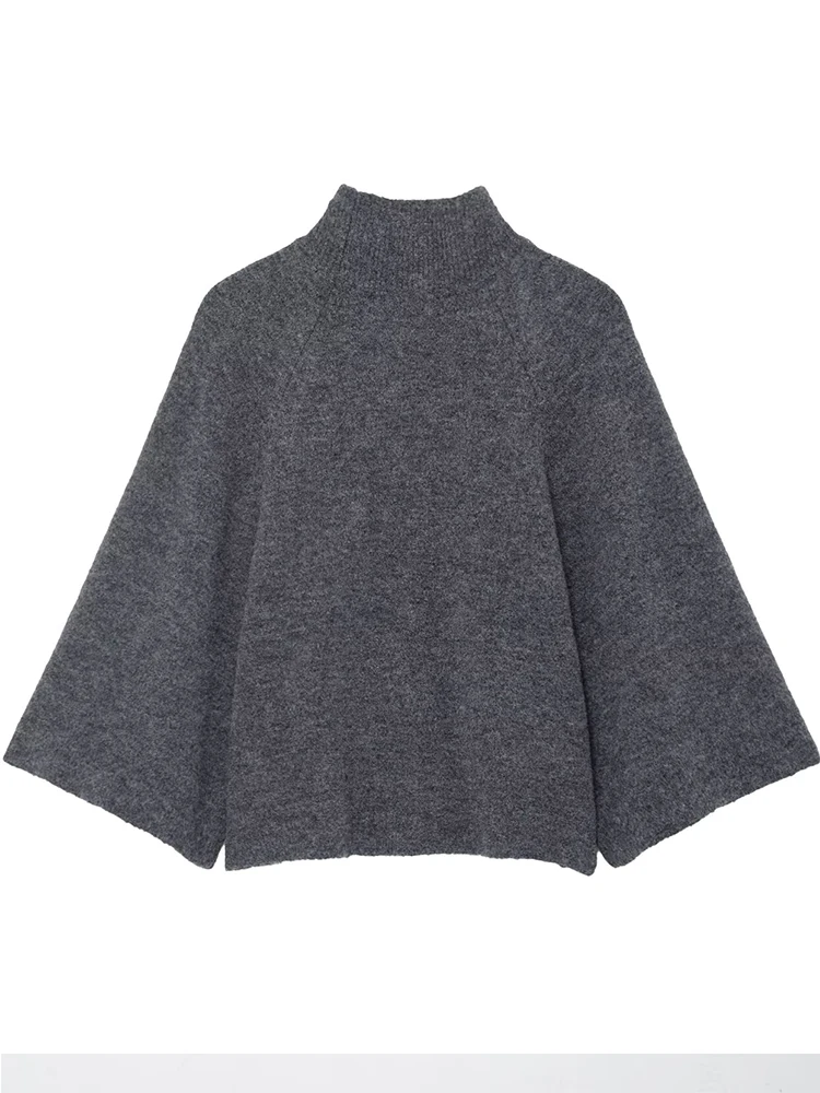 Women Cape Jacket 2025 Autumn New Fashion Bat Costume Loose Leisure Poncho Coat Elegant Hight Street Women Cloak ﻿