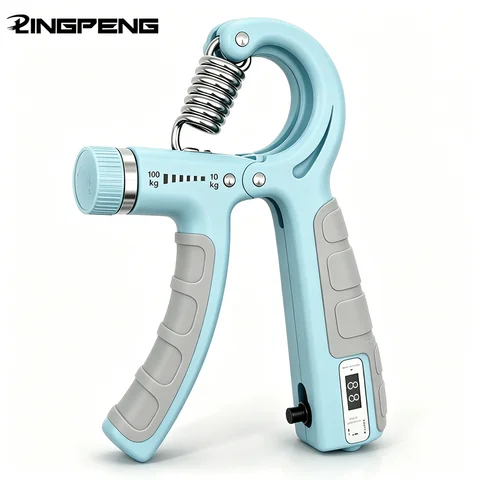 Adjustable Resistance Counting Hand Grip Strengthener Hand Muscle Exerciser Forearm Strength Training Tool Portable