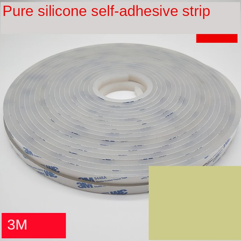 White Silicone Rubber Strip Thickness 1mm/2mm/3mm/5mm Width 10mm/15mm/20mm/30mm/40mm/50mm Self Adhesive Seal Gasket