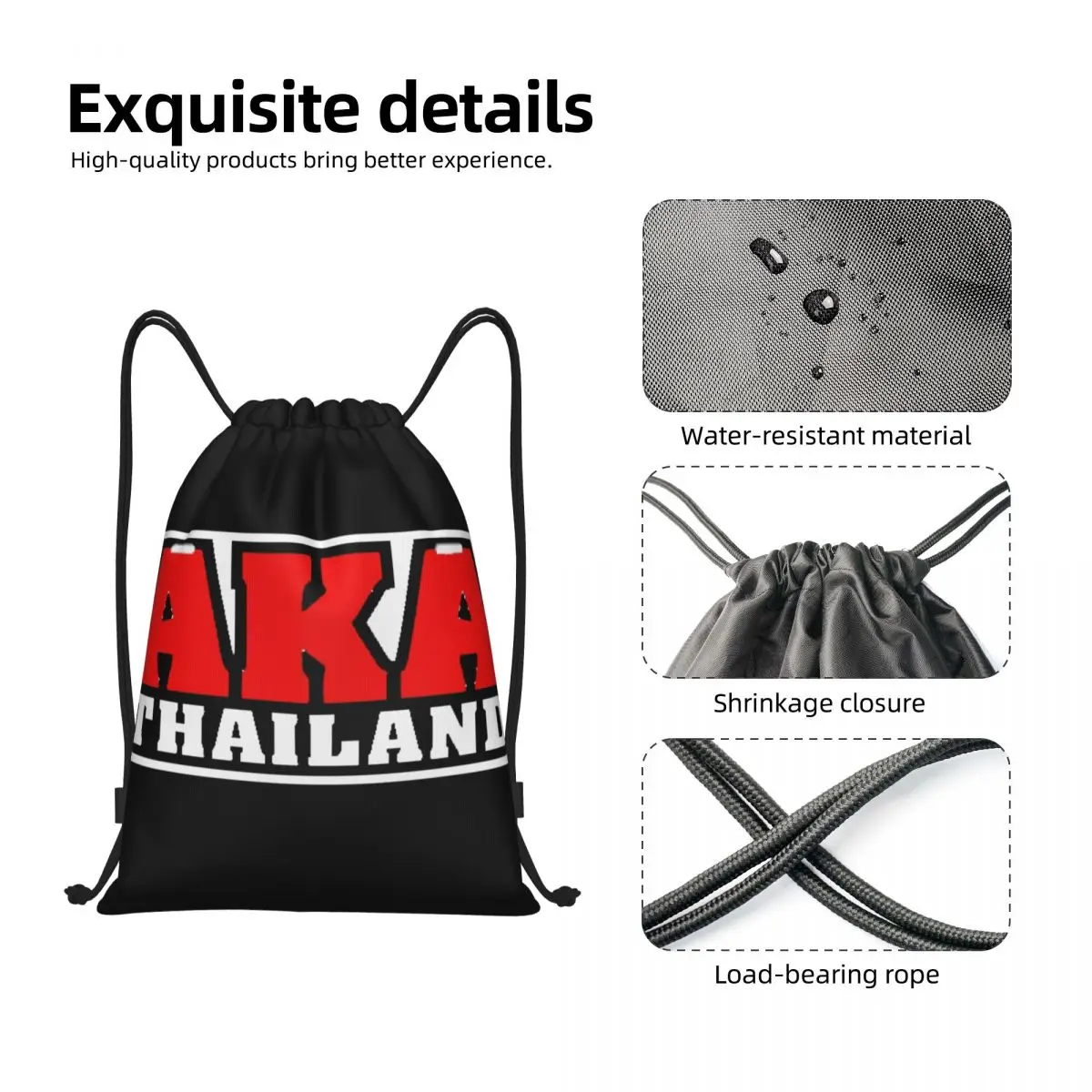 Aka Thailand Gym Multifunktions tragbare Kordel zug Taschen Sporttasche Bücher tasche für Reisen