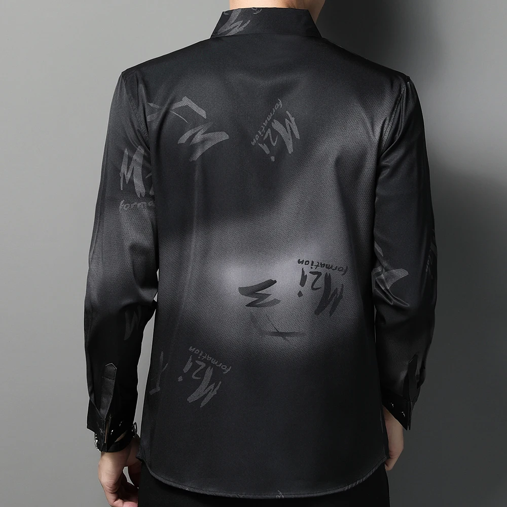 2022 brand designer letter mens shirts for men clothing korean fashion long sleeve shirt luxury dress casual clothes jersey 8211