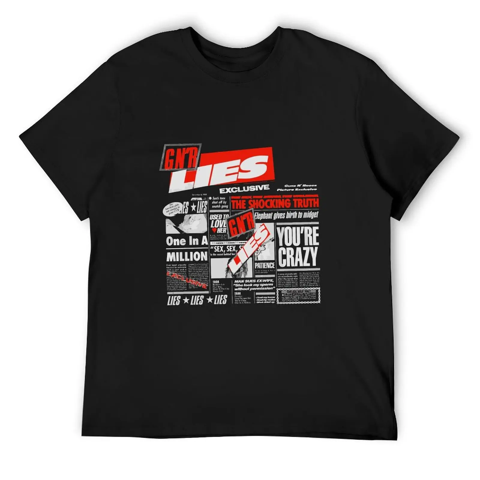 Guns N' Roses Official Lies T-Shirt street wear shirts graphic Men's t-shirts