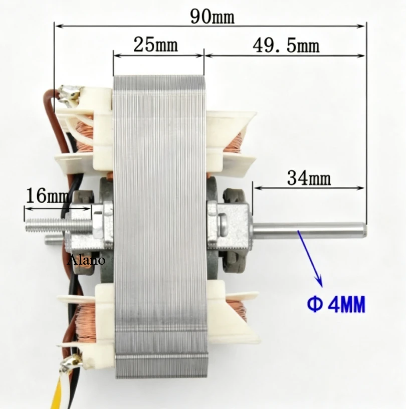 6825/6830/6840 220V Range Hood Motor Shaded Pole Motor Kitchen Exhaust Fan Blower Pure Copper Wire Three-speed