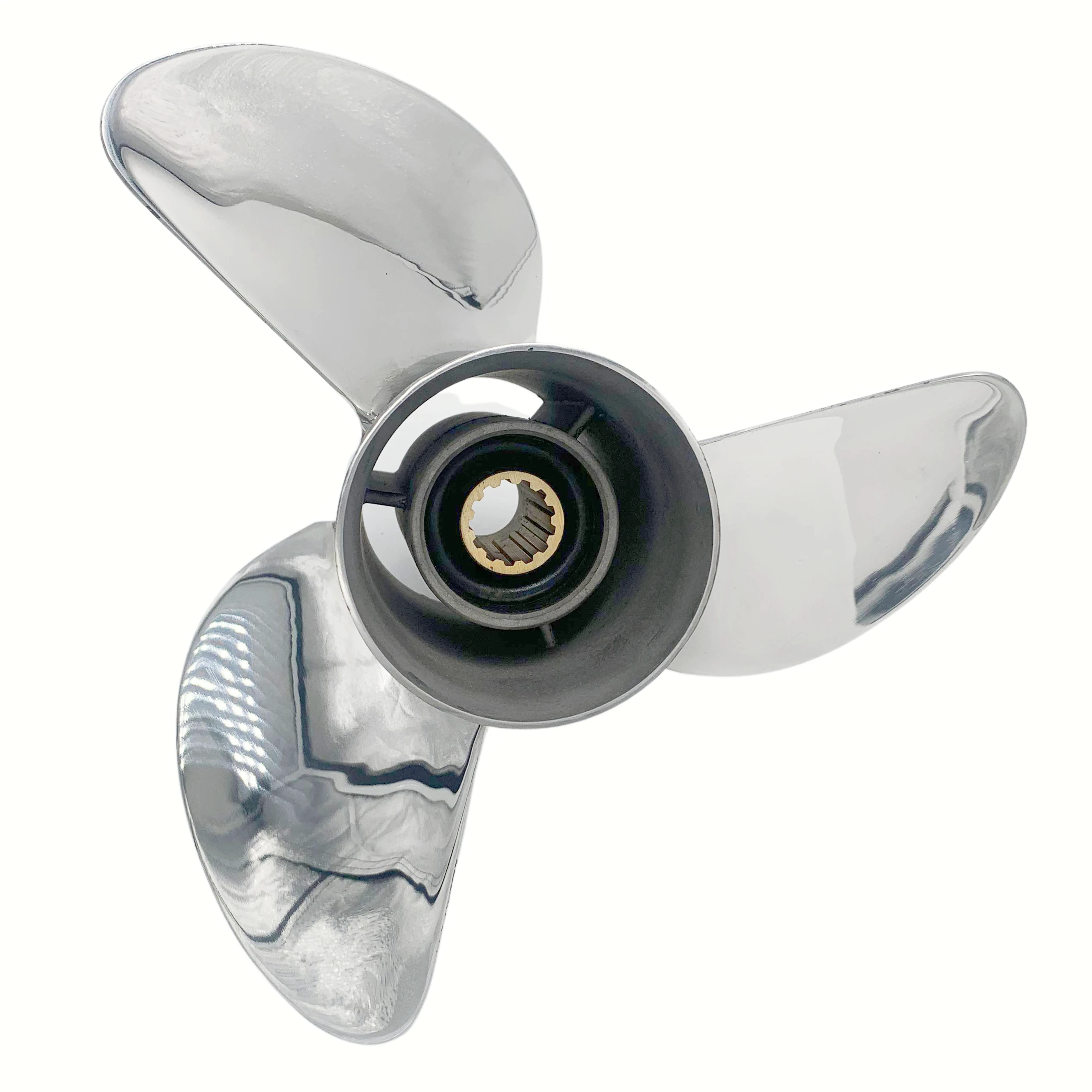 Boat Propeller 10 1/4x16 for Yamaha 40HP-55HP 3 Blades Stainless Steel Prop SS 13 Tooth RH OEM NO: 663-45978-00-98 10.25x16