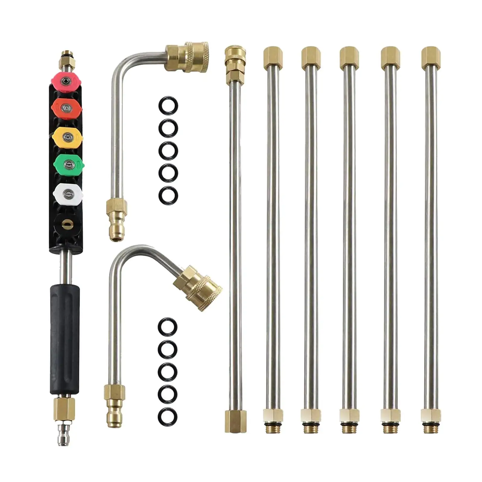 

Power Washer Lance Replacement 10 Foot Stainless Steel High Pressure Pump Wand Kit for Home Outdoor Cleaning