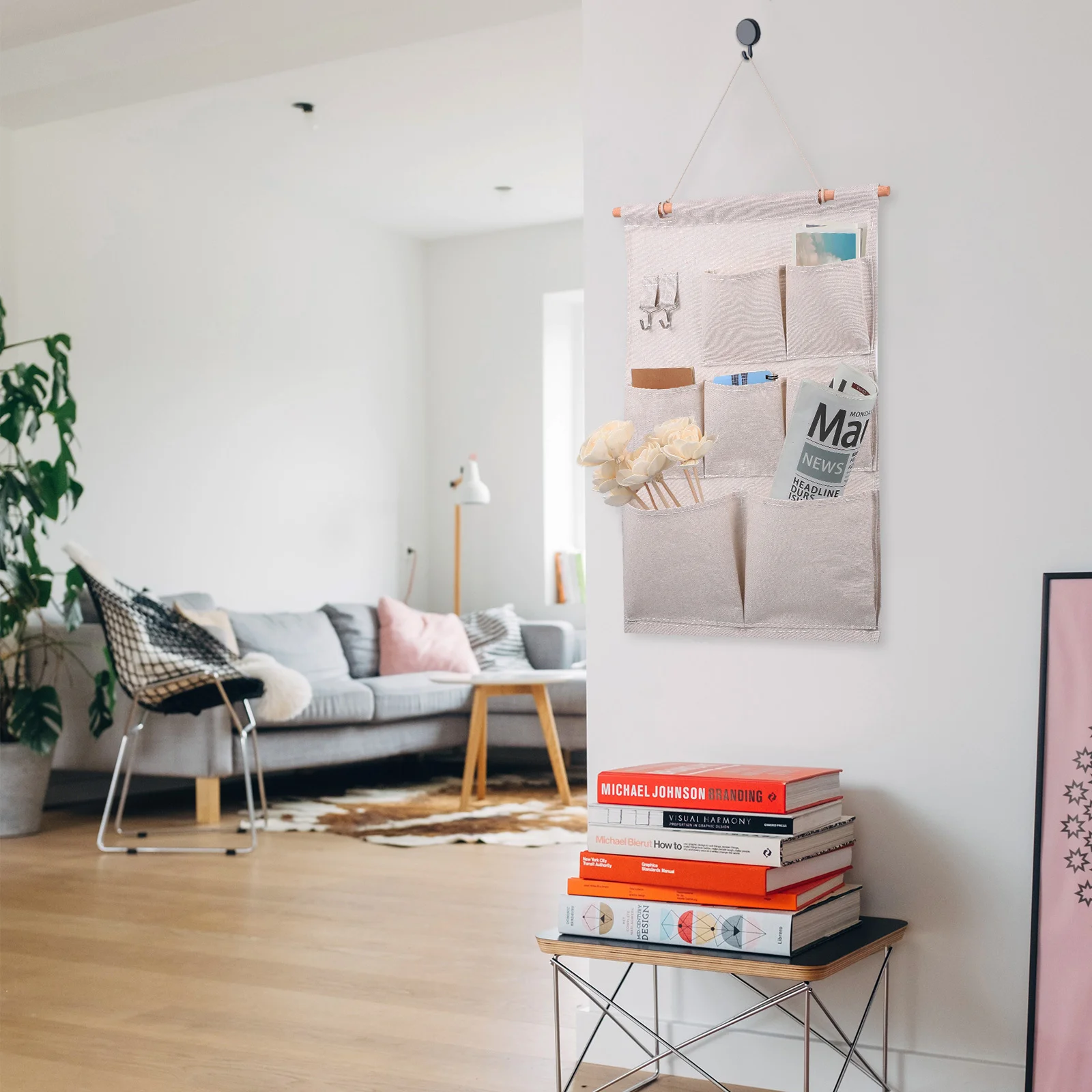 

Hanging Wall Organizer Large Capacity Multi Pockets Hanging Closet Organizer Door Storage Pocket for Bedroom Office Dorm