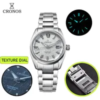 Cronos GS New 39mm Texture Watches PT5000 Automatic Movement Mechanical Waterproof 100m Luxury Men BGW9 Luminous L6037M Watches