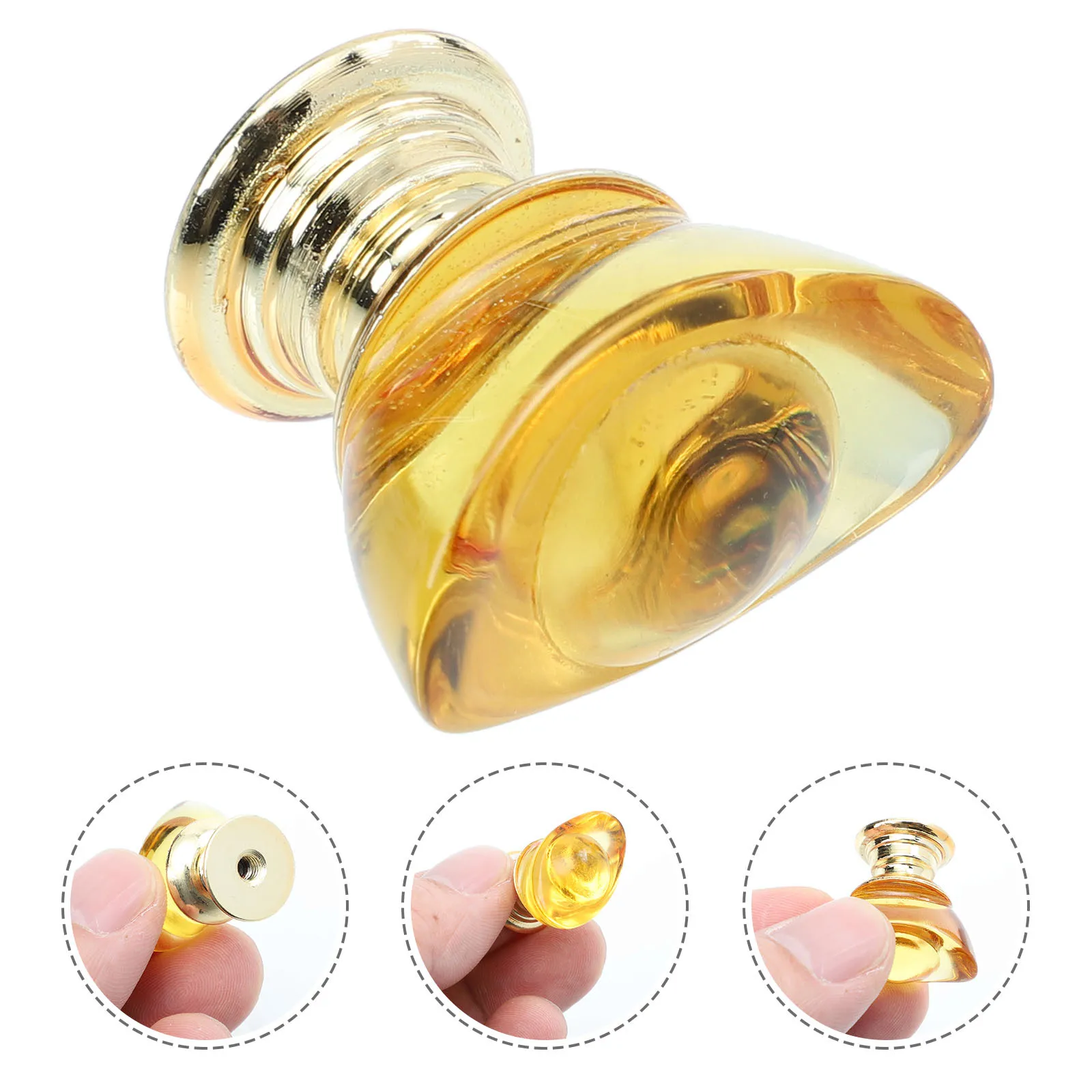 

4 Pcs Crystal Drawer Knobs Cupboard Handles Kitchen Cabinets for Drawers Door Decorative