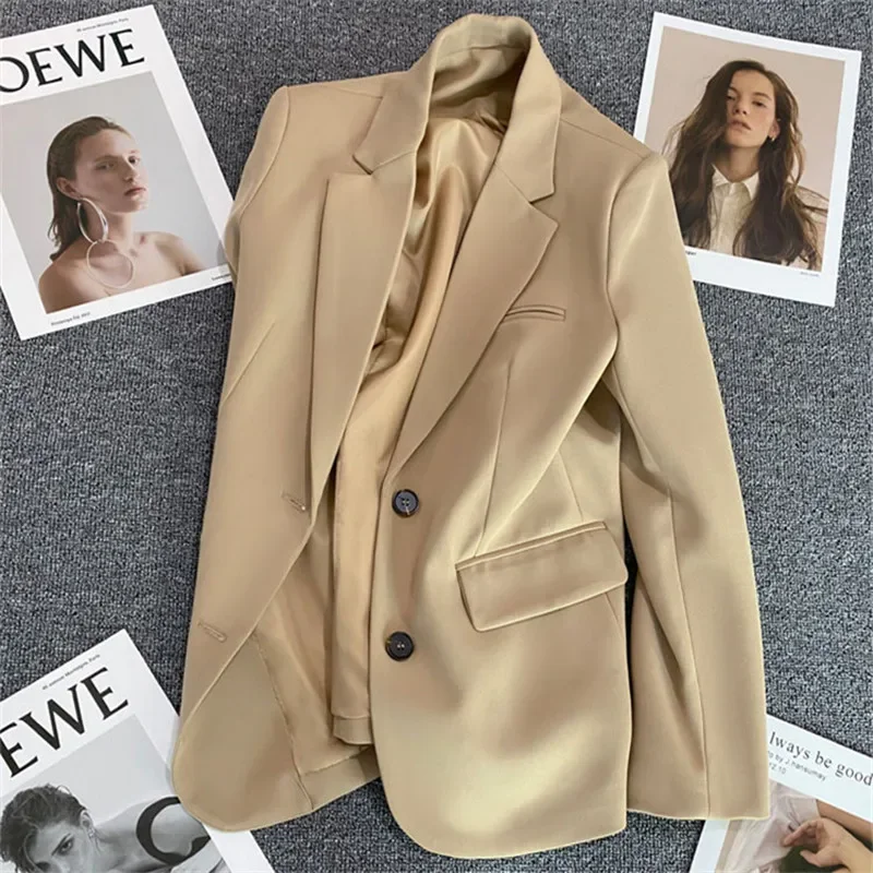 

Blazer Woman Black Khaki Blue Green Gray Women Coat Fashion Office Wear Women's Blazers Jacket Outerwears Blazers for women Lady