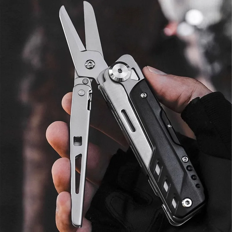 Aolacow Multifunctional Folding Scissors, Detachable Large Scissors, Outdoor Multi-Purpose Scissors Combination, Camping Emergen