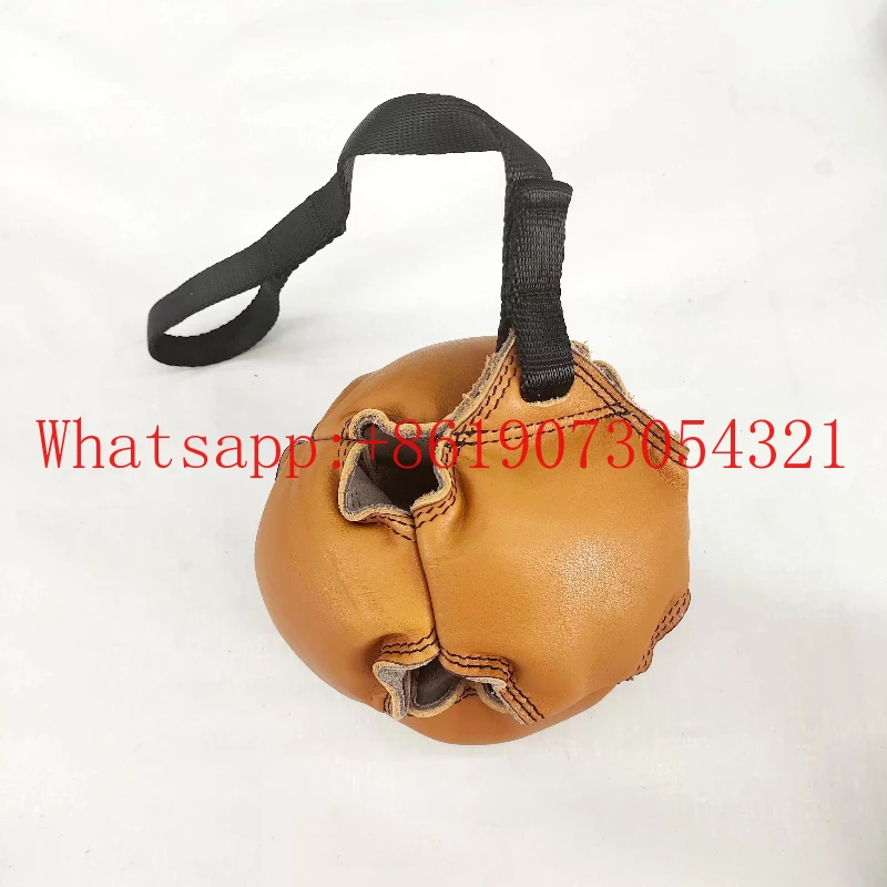 

Тренировочный мяч из воловьей кожи, большой мяч для дрессировки собак, интерактивные игрушки, рабочая собака, тренировочное оборудование для собак, веревочный мяч, домашние животные