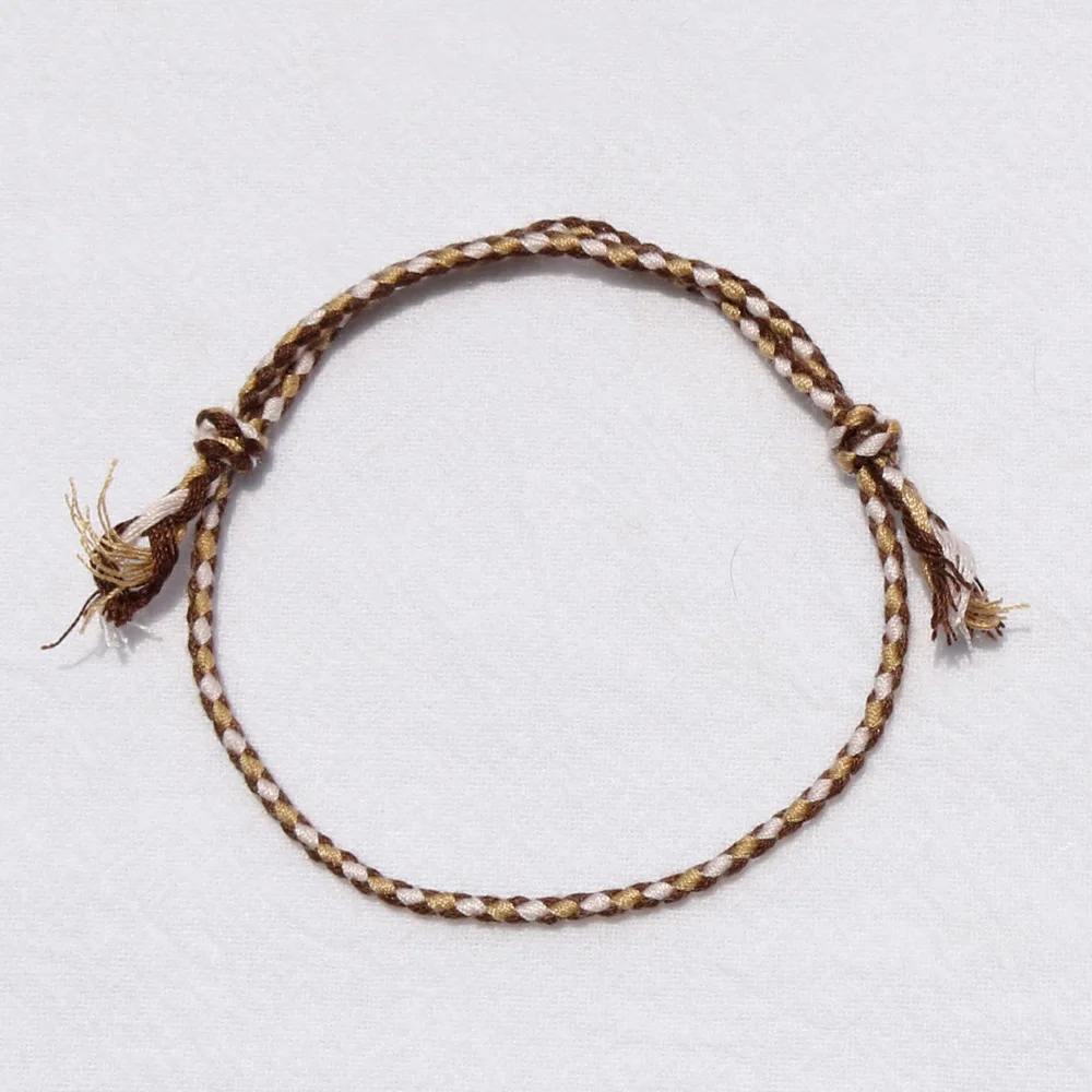 Einfarbiges Geflochtenes Baumwollseil-Armband für Männer, Retro Tibetisches Handgefertigtes Mehrschichtiges Armband für Frauen, Modisches Schmuckzubehör – Detail 20