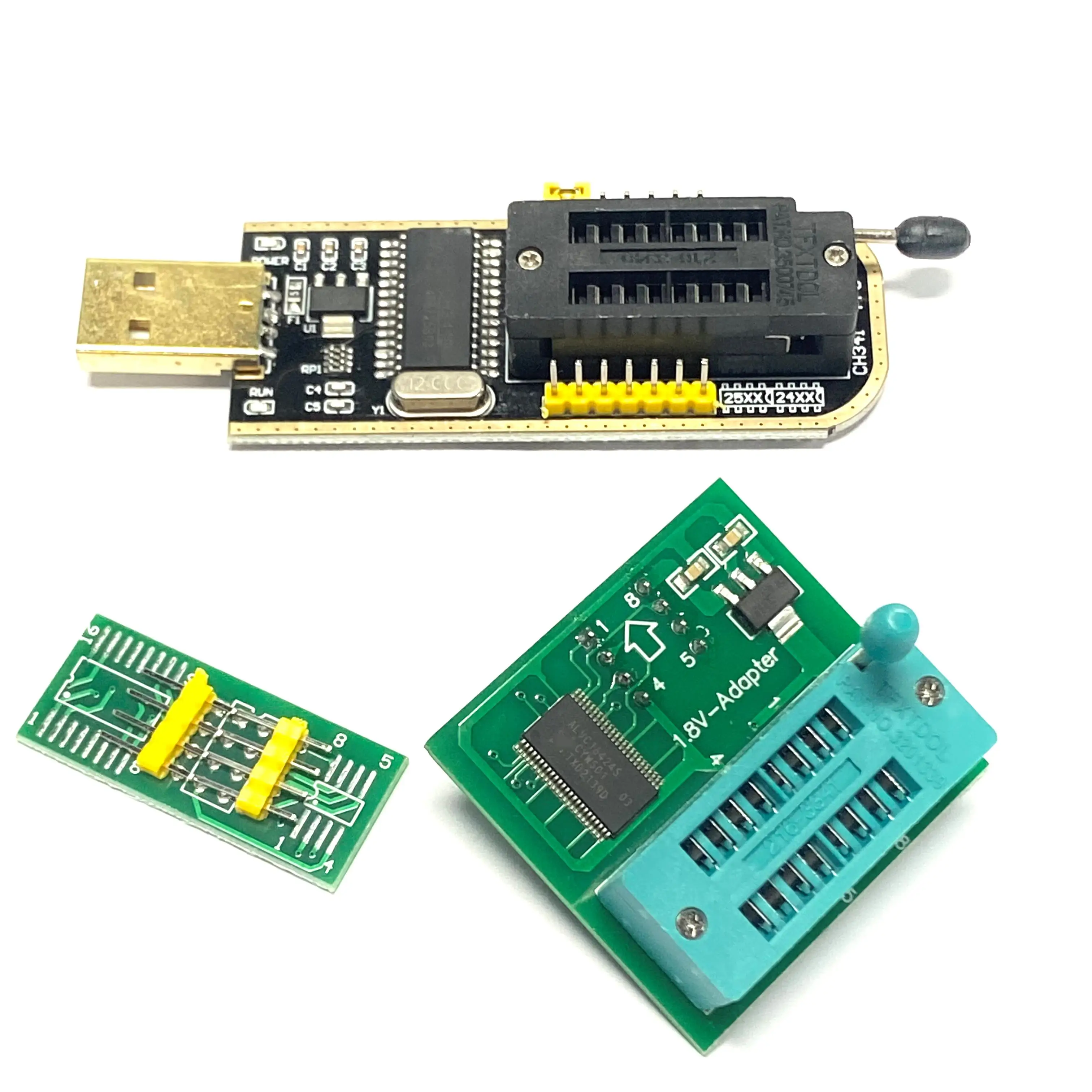 CH341A CH341 24 25 Series EEPROM Flash BIOS USB Programmer Module SOIC8 SOP8 Test Clip For EEPROM 93CXX / 25CXX / 24CXX