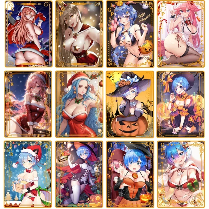 

Latest Version Goddess Story Metal Card All Anime Sexy Swimsuit Girl Collectible Card Remm Hatsune Miku Nezuko Christmas and Hal