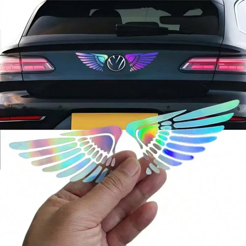 1 Vehicle Sticker Bright Wings Car Badge Logo Decal Is Suitable For All Types Of Vehicle Decorations