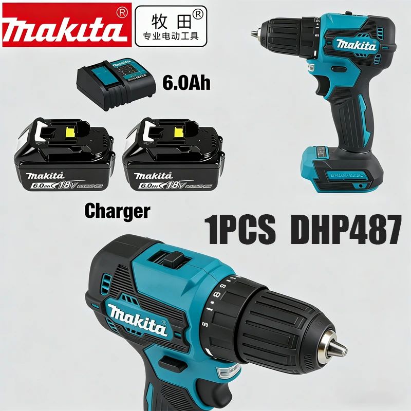 

Battery Makita DHP487 18V LXT Brushless Cordless Impact Drill Motor Compact Hammer Driver Rechargeable Screwdriver Power Too