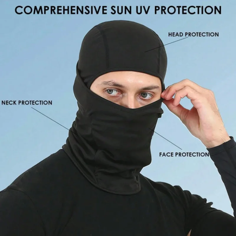 3-Piece Balaclava Face Mask, Summer Sun Protection UV, Winter Windproof Warm Protector Lightweight Ski Mask, Suitable for Men an image 6