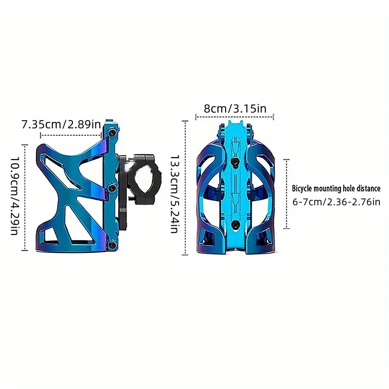Portabicchieri per bici da moto 1pc Portabevande in lega di alluminio CNC con impugnatura sicura, accessori per moto per installazione senza attrezzi