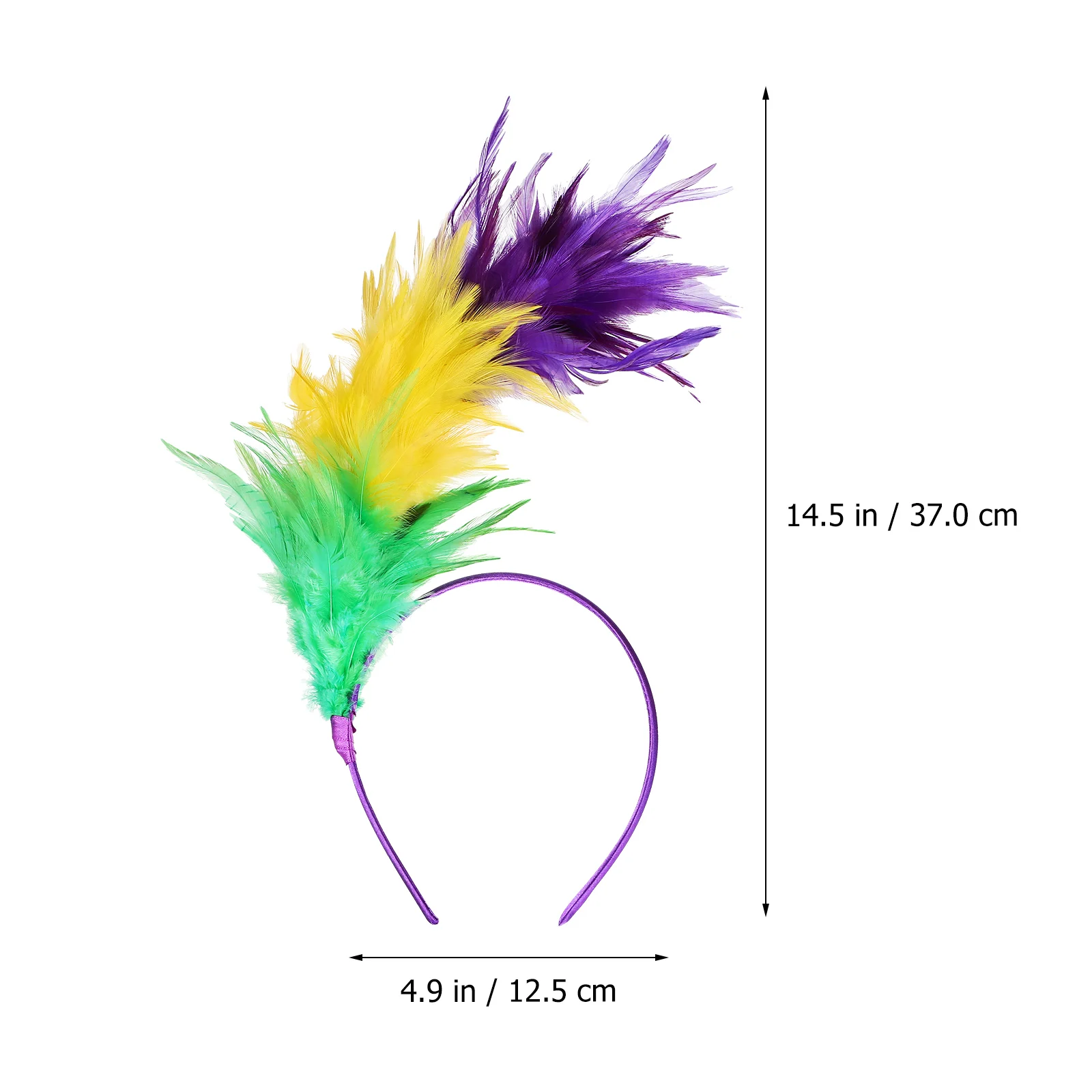 

2 pcs Headband Plume Hair Hoops Vintage Women Headbands Party Carnival Accessories Colorful Hairstyles Fit Most