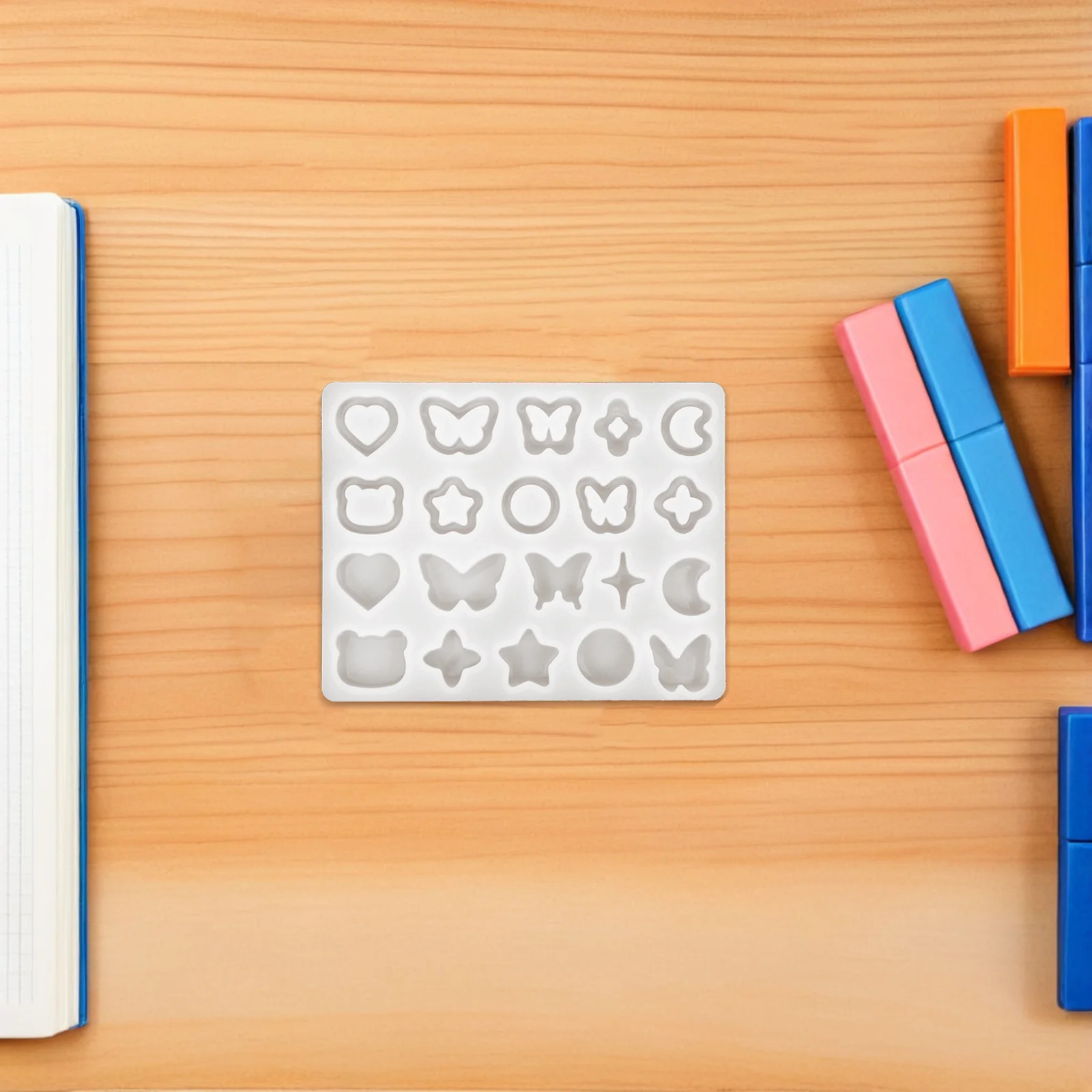 

Silicone Epoxy Mold Heart Butterfly Moon Design DIY Resin Jewelry Making Pendant Charms Small Craft Resin Molds