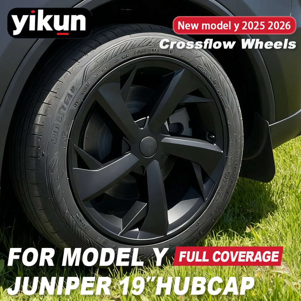 4PCS Radnabe für Tesla Model Y Juniper 19 Zoll Wirbelwind Stil Radkappe Leistung Vollrandabdeckung Zubehör 2025 2026