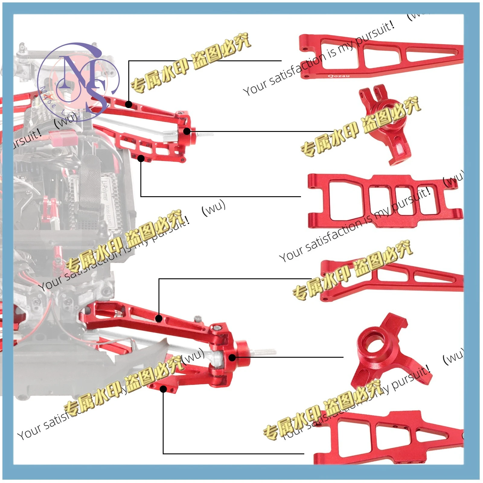 For HBX 901 901A 903 905 905A Metal Front and Rear Suspension Arms Rear Hubs Steering Block 1/12 RC Car Upgrade Accessories