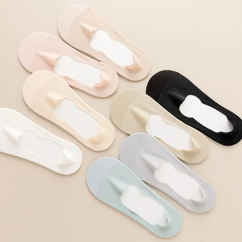 Comfortable Low Top Boat Socks Non-slip Shallow Mouth Women Sock Slippers Solid Color Yoga Socks Ultra-thin Socks Spring