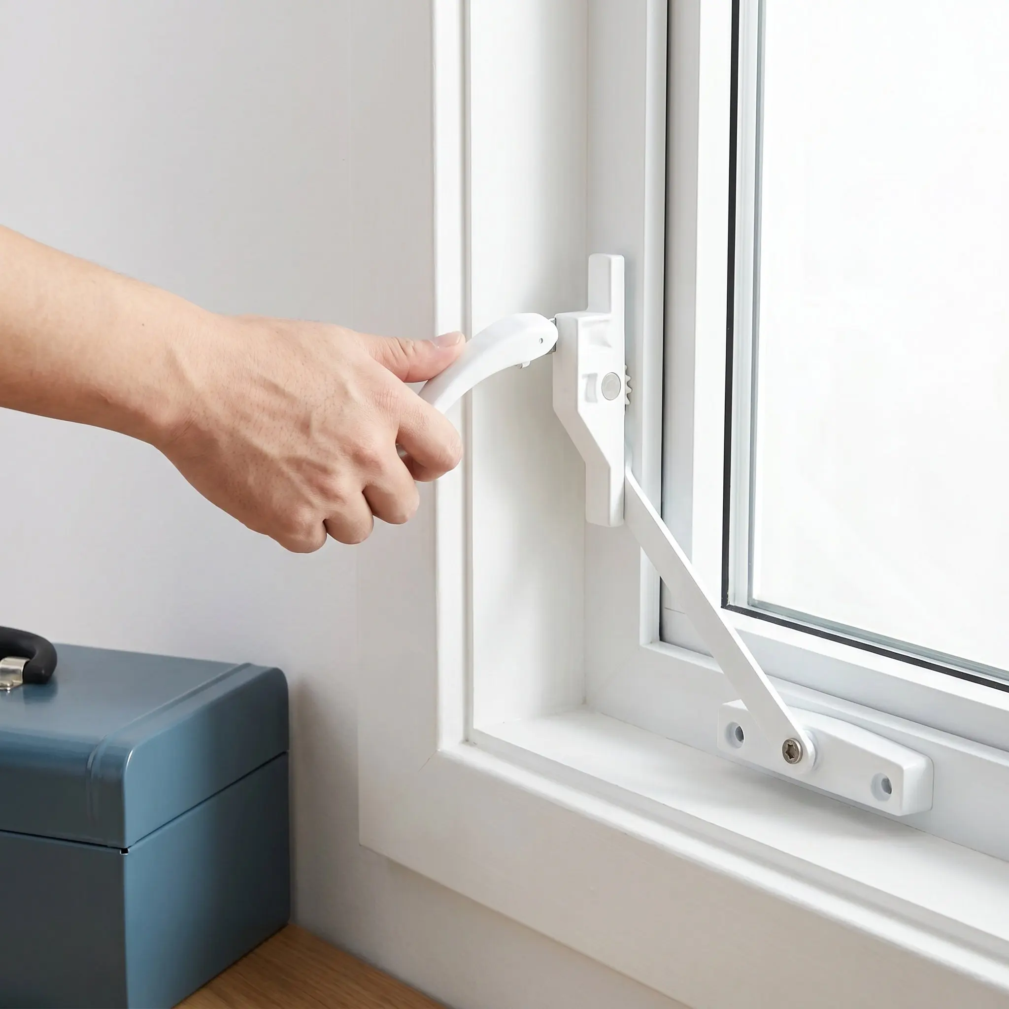 Right Hand Casement Window Crank Operator 14 Inch Single Arm Replacement Handle Easy Manual Window Opener Zinc Alloy Vertical