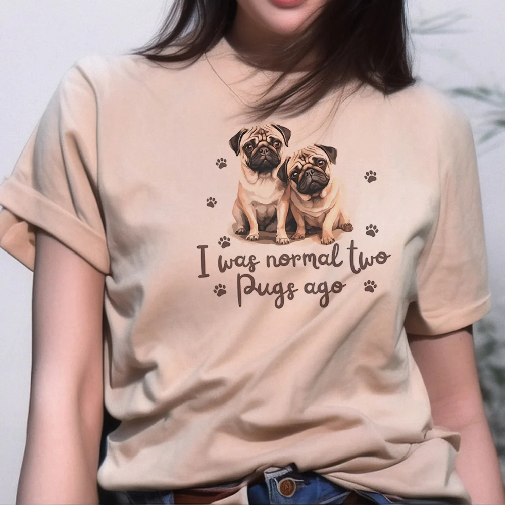 

Pug t shirt women comic manga graphic t-shirts girl graphic clothes